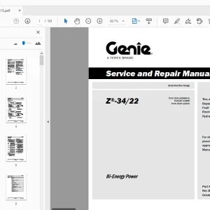 Genie Z-34/22 Service & Repair Manual 1268515 - PDF DOWNLOAD