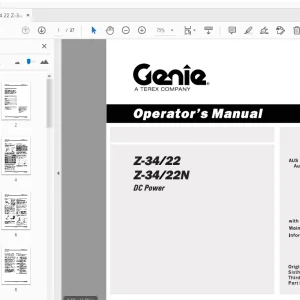 Genie Z-34/22 Z-34/22N DC Power Operator's Manual 227522 - PDF