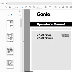 Genie Z-34/22N Z-34/22DC Operator's Manual 1297936 - PDF DOWNLOAD