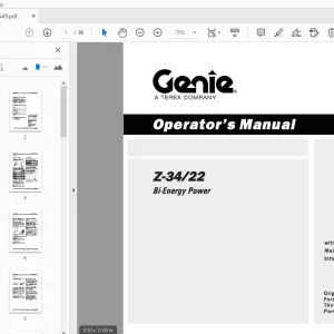 Genie Z-3422 Bi-Energy Power Operator’s Manual 133549 - PDF DOWNLOAD