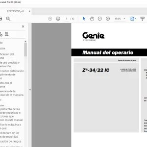 Genie Z-3422 IC Manual del operario -PDF DOWNLOAD (Spanish)