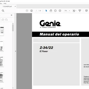 Genie Z-3422 IC Power Manual del operario  - PDF DOWNLOAD (Spanish)
