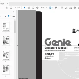 Genie Z-3422 IC Power Operation & Maintenace Manual 1000048 - PDF
