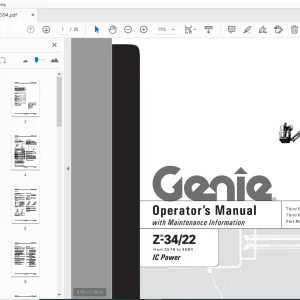 Genie Z-3422 IC Power Operation & Maintenance Manual 82594 - PDF