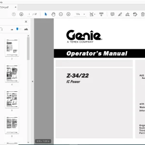 Genie Z-3422 IC Power Operator’s Manual 227524 - PDF DOWNLOAD
