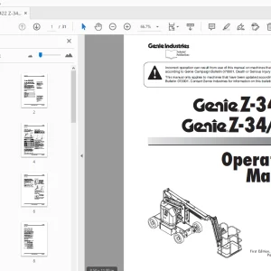 Genie Z-3422 Z-3422 N Operator's Manual 36539 - PDF DOWNLOAD