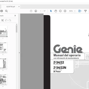 Genie Z-34/22 Z-34/22N DC Power Manual del operario PDF
