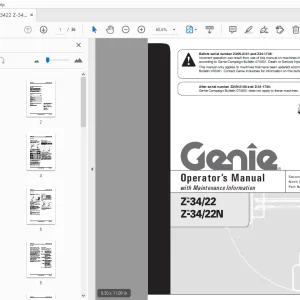 Genie Z-3422 Z-3422N Operator's Manual 43654 - PDF DOWNLOAD