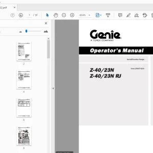 Genie Z-40/23N Z-40/23N RJ Operator's Manual 114052 - PDF DOWNLOAD