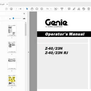 Genie Z-40/23N Z-40/23N RJ Operator's Manual 1258834 - PDF DOWNLOAD