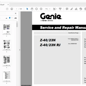 Genie Z-40/23N Z-40/23N RJ Service & Repair Manual 1268528 - PDF