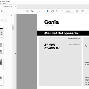 Genie Z-40N Z-40N RJ Manual del operario PDF