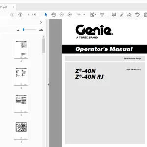 Genie Z-40N Z-40N RJ Operator's Manual 1297031 - PDF DOWNLOAD
