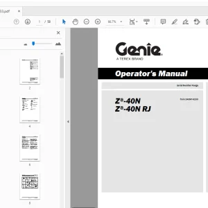 Genie Z-40N Z-40N RJ Operator's Manual 1307433 - PDF DOWNLOAD