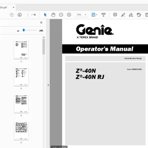 Genie Z-40N Z-40N RJ Operator's Manual 1307434 - PDF DOWNLOAD