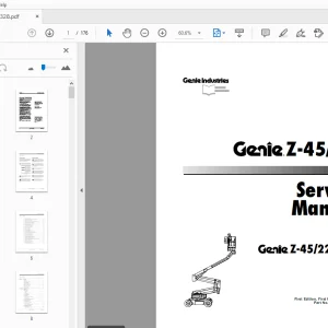 Genie Z-45/22 DC2WD Service Manual 41328 - PDF DOWNLOAD