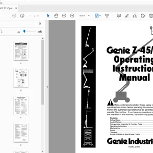 Genie Z-45/22 Operation Manual 27171 PDF