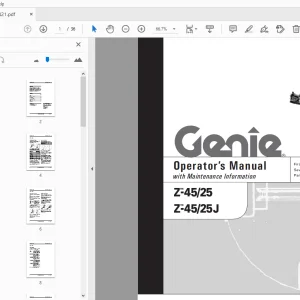 Genie Z-45/25 Z-45/25J Operator's Manual 52421 - PDF