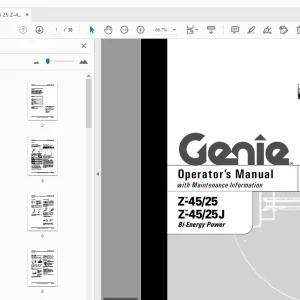 Genie Z-45/25 Z-45/25J Bi-Energy Power Operator's Manual 82596 - PDF DOWNLOAD