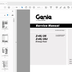 Genie Z-45/25 Z-45/25J Bi-Energy Power Service Manual 110188 - PDF