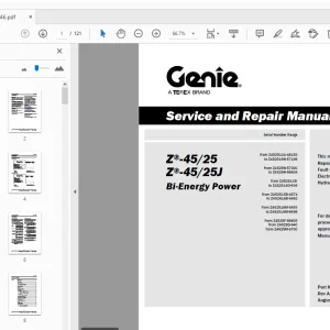 Genie Z-45/25 Z-45/25J Bi-Energy Power Service & Repair Manual - PDF