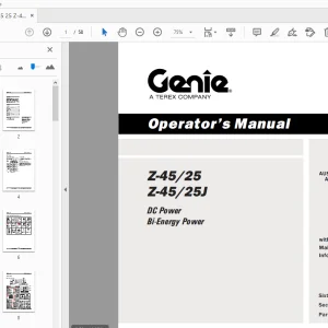 Genie Z-45/25 Z-45/25J DC Power Bi-Energy Power Operator's Manual - PDF
