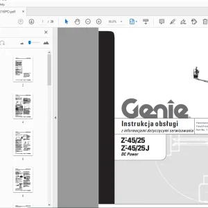 Genie Z-45/25 Z-45/25J DC Power Instrukcja obsługi 110016PO - PDF DOWNLOAD