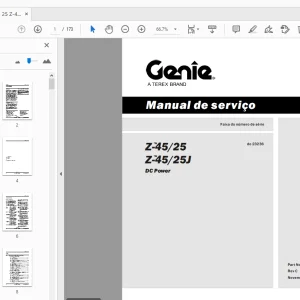 Genie Z-45/25 Z-45/25J DC Power Manual de Servico 107939PB - PDF