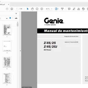 Genie Z-45/25 Z-45/25J DC Power Manual de mantenimiento 107939SP - PDF