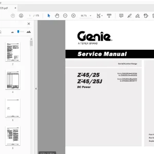 Genie Z-45/25 Z-45/25J DC Power Service Manual 107939 - PDF DOWNLOAD