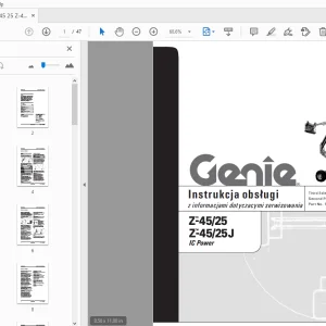 Genie Z-45/25 Z-45/25J IC Power Instrukcja obsługi 110015PO - PDF DOWNLOAD