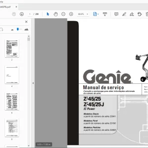 Genie Z-45/25 Z-45/25J IC Power Manual de Servico 107846PB - PDF DOWNLOAD