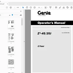 Genie Z-45/25J IC Power Operator's Manual 1311642 - PDF DOWNLOAD