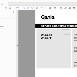 Genie Z-45 DC Z-45 FE Service & Repair Manual 1297714 - PDF DOWNLOAD