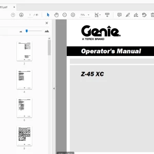 Genie Z-45 XC Operator's Manual 1268193 - PDF DOWNLOAD