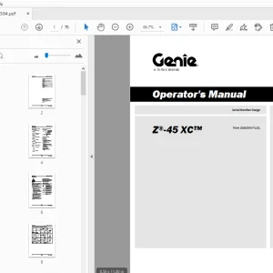 Genie Z-45 XC Operator's Manual 1301594 - PDF DOWNLOAD