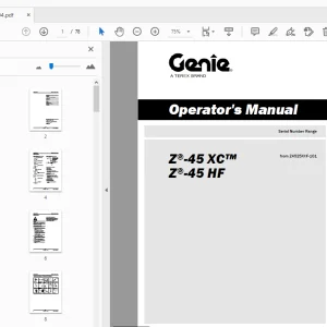 Genie Z-45 XC Z-45 HF Operator's Manual 1290304 - PDF DOWNLOAD