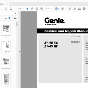 Genie Z-45 XC Z-45 HF Service & Repair Manual 1268197 - PDF DOWNLOAD
