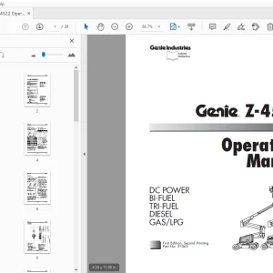Genie Z-45/22 Operator's Manual 31063 - PDF DOWNLOAD