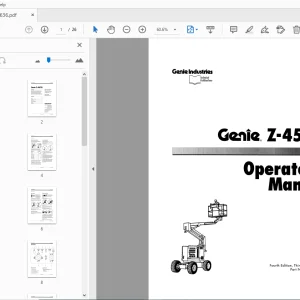 Genie Z-45/22 Operator's Manual 43636 - PDF DOWNLOAD