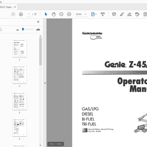 Genie Z-45/22 Operator's Manual 43640 - PDF DOWNLOAD