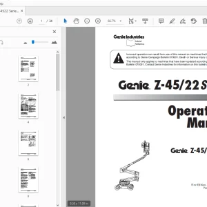 Genie Z-45/22 Series Operator's Manual 41960 - PDF DOWNLOAD
