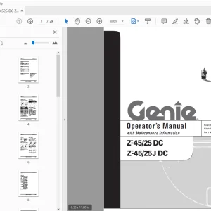 Genie Z-45/25 DC Z-45/25 J DC Operator's Manual 52700 - PDF