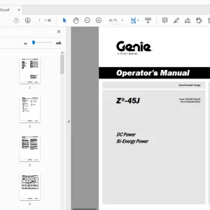 Genie Z-45J DC Power Bi-Energy Power Operator's Manual 1307436 - PDF