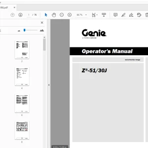 Genie Z-51/30J Operator's Manual 1316198 - PDF DOWNLOAD