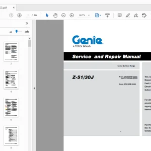 Genie Z-51/30J Service & Repair Manual 1268553 - PDF DOWNLOAD
