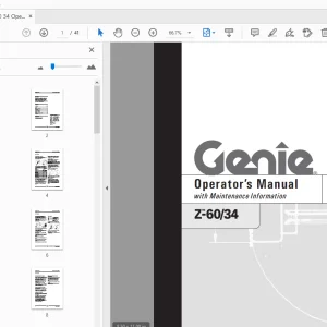 Genie Z-60/34 Operator's Manual 1000209 - PDF DOWNLOAD
