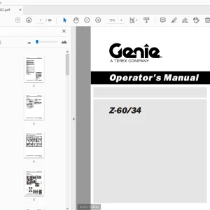 Genie Z-60/34 Operator's Manual 133082 - PDF DOWNLOAD
