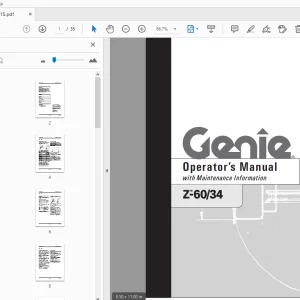 Genie Z-60/34 Operator's Manual 82315 - PDF DOWNLOAD