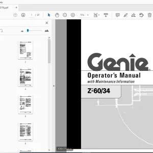 Genie Z-60/34 Operator's Manual 82579 - PDF DOWNLOAD